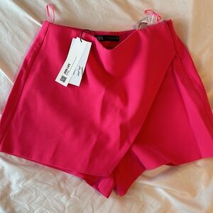 Zara skort size M hot pink